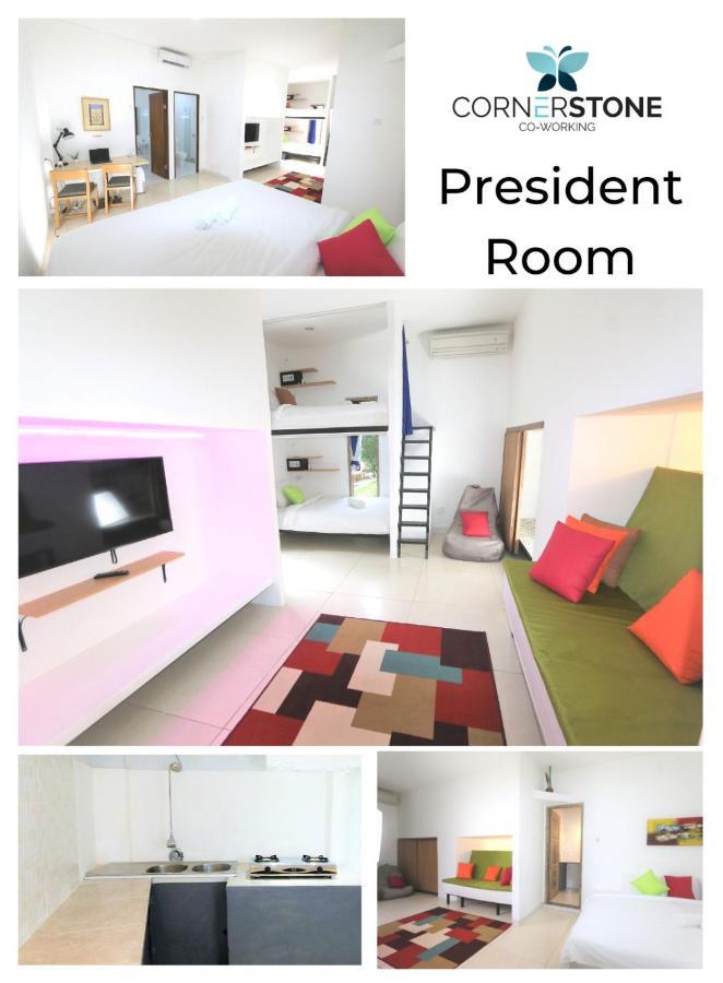 Cornerstone Bali Coworking Hostel ชังกู ภายนอก รูปภาพ