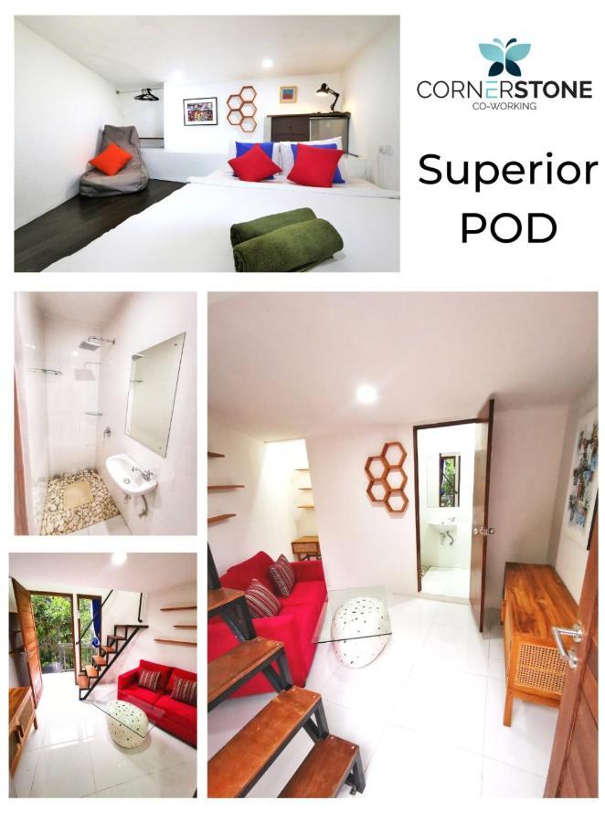 Cornerstone Bali Coworking Hostel ชังกู ภายนอก รูปภาพ