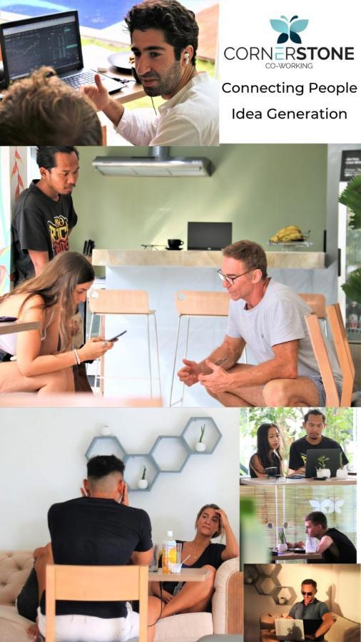 Cornerstone Bali Coworking Hostel ชังกู ภายนอก รูปภาพ